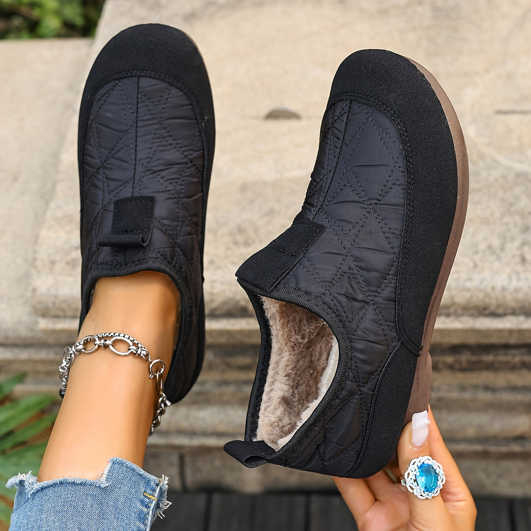 Lena™ | Pikowane Ocieplane Półbuty Domowe i Zewnętrzne