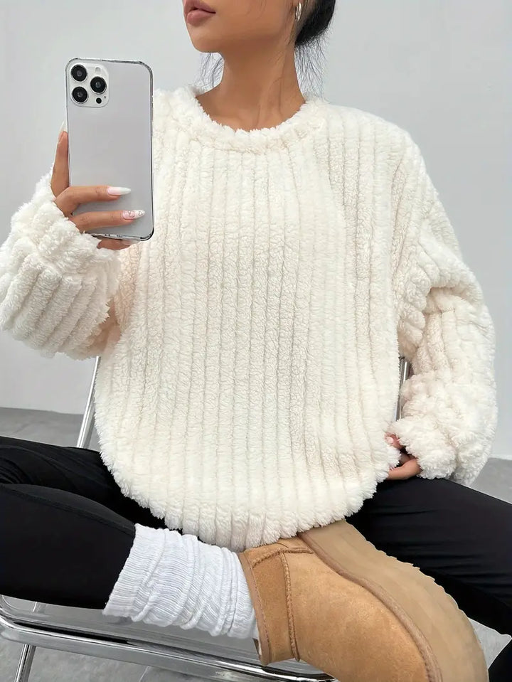 Camille™ Miękki oversize sweter z okrągłym dekoltem