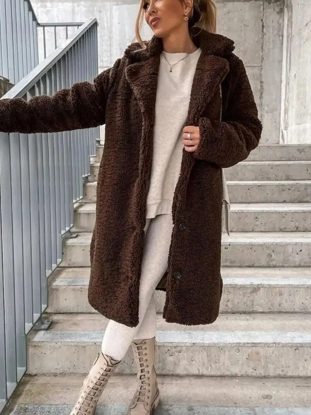 Elowia™ | Przytulny zimowy płaszcz typu teddy