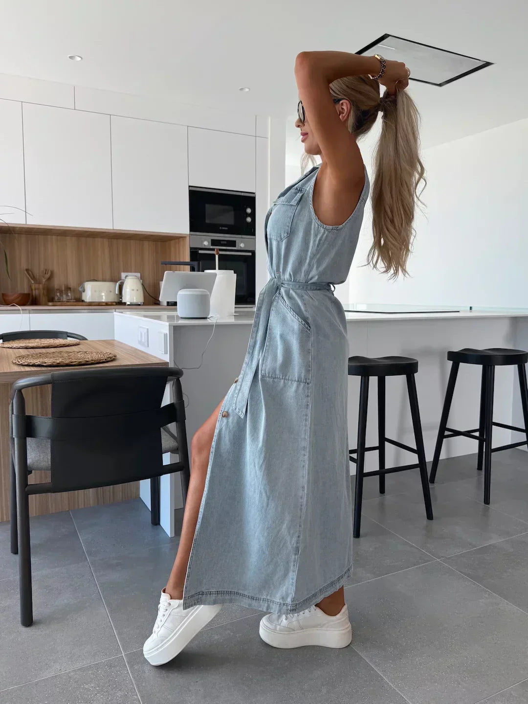 Isabelle | Maxi Denim Sukienka