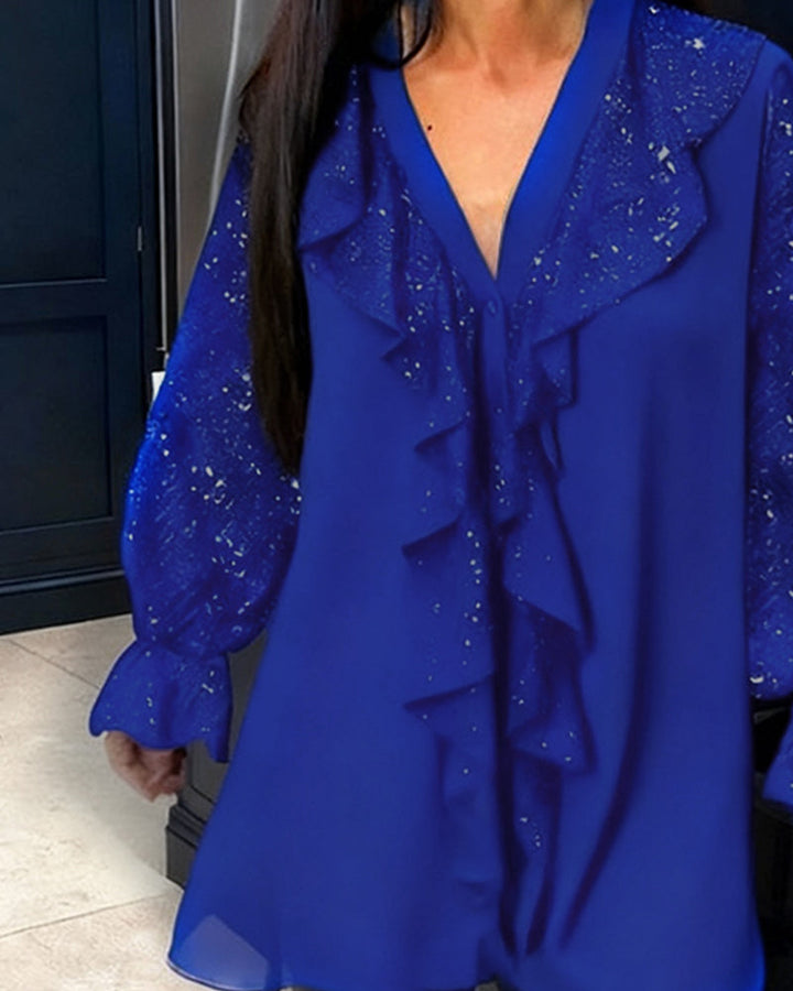 Marlena™ | Elegancka Tunika z Połyskującymi Rękawami (S–3XL)