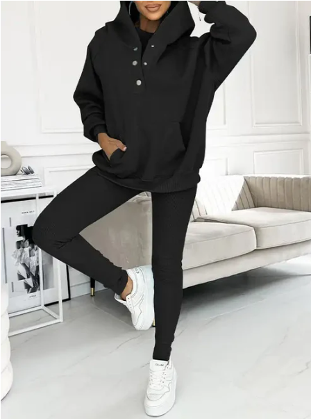 Marietta™ | Stylowy 3-częściowy Komplet Dresowy z Bluza na Guziki&nbsp;