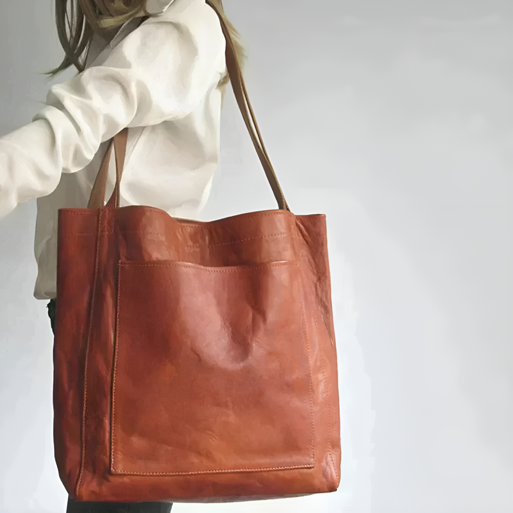 Marcelina™ | Elegancka Skórzana Torba Shopper (Wiele Kolorów)