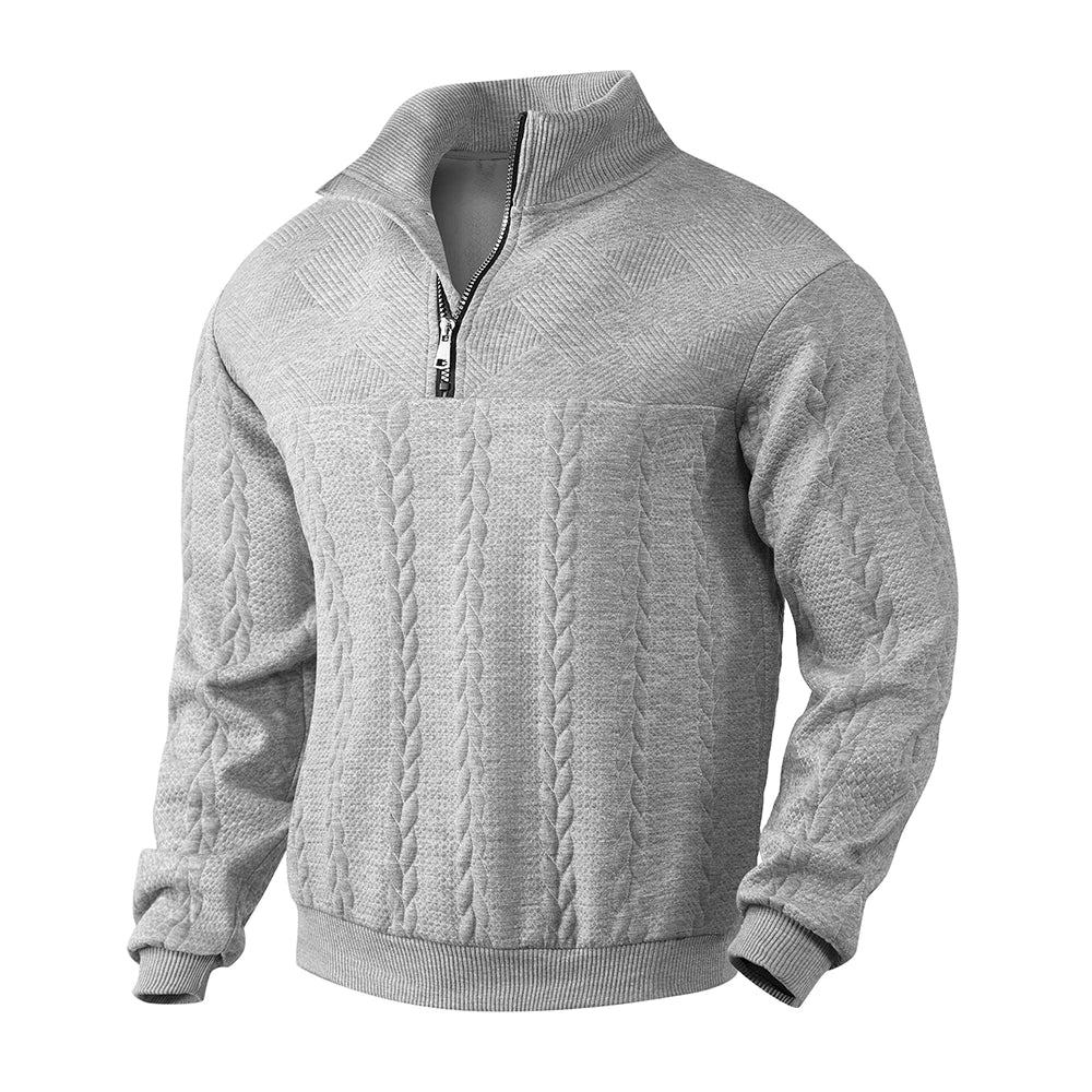Michał™ | Ekskluzywna Sweter z Kwartowym Zamkiem