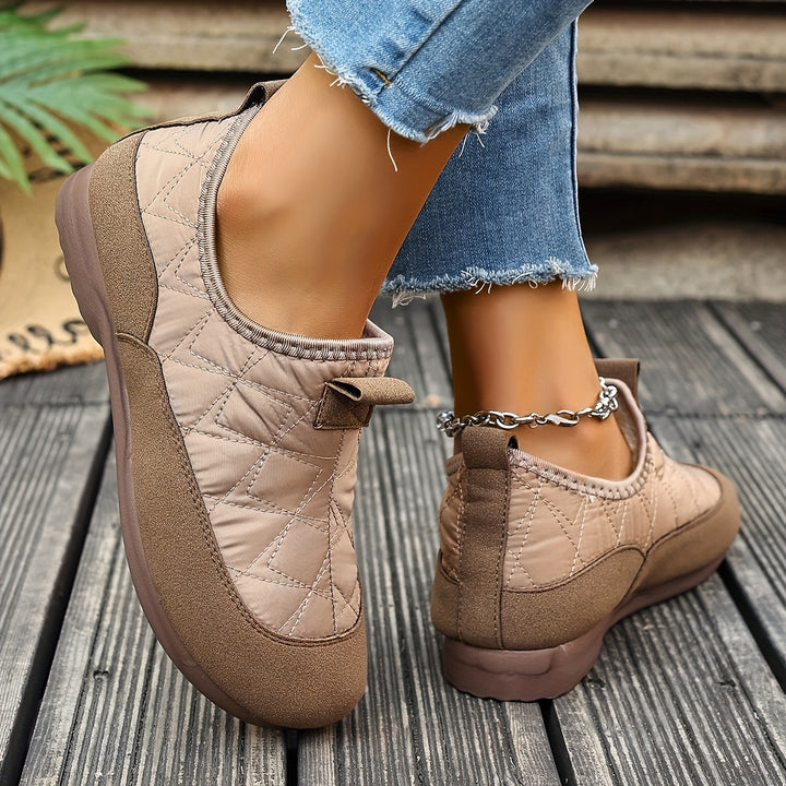 Lena™ | Pikowane Ocieplane Półbuty Domowe i Zewnętrzne