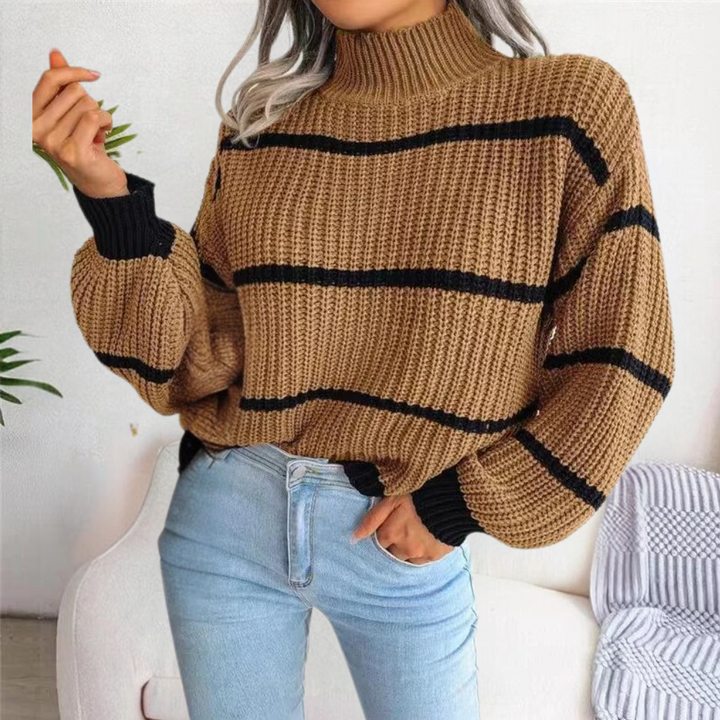 Celine™ Miękki Sweter z Wysokim Kołnierzem