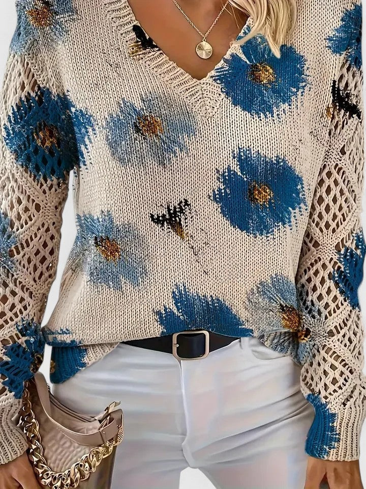 Nivana™ | Elegancki sweter z kwiatowym nadrukiem