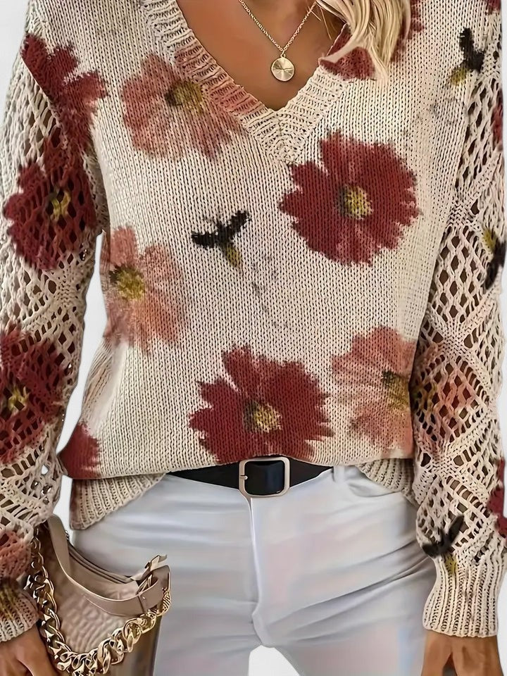 Nivana™ | Elegancki sweter z kwiatowym nadrukiem