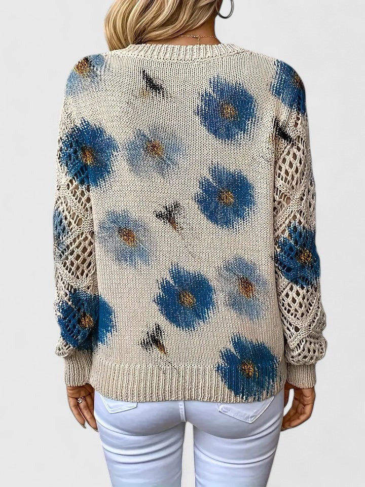Nivana™ | Elegancki sweter z kwiatowym nadrukiem