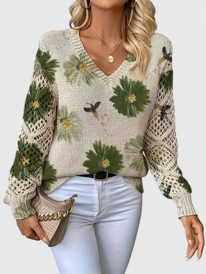 Nivana™ | Elegancki sweter z kwiatowym nadrukiem